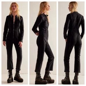 Free People We The Free, Jaded Black Jumpsuit excellent condition! size large